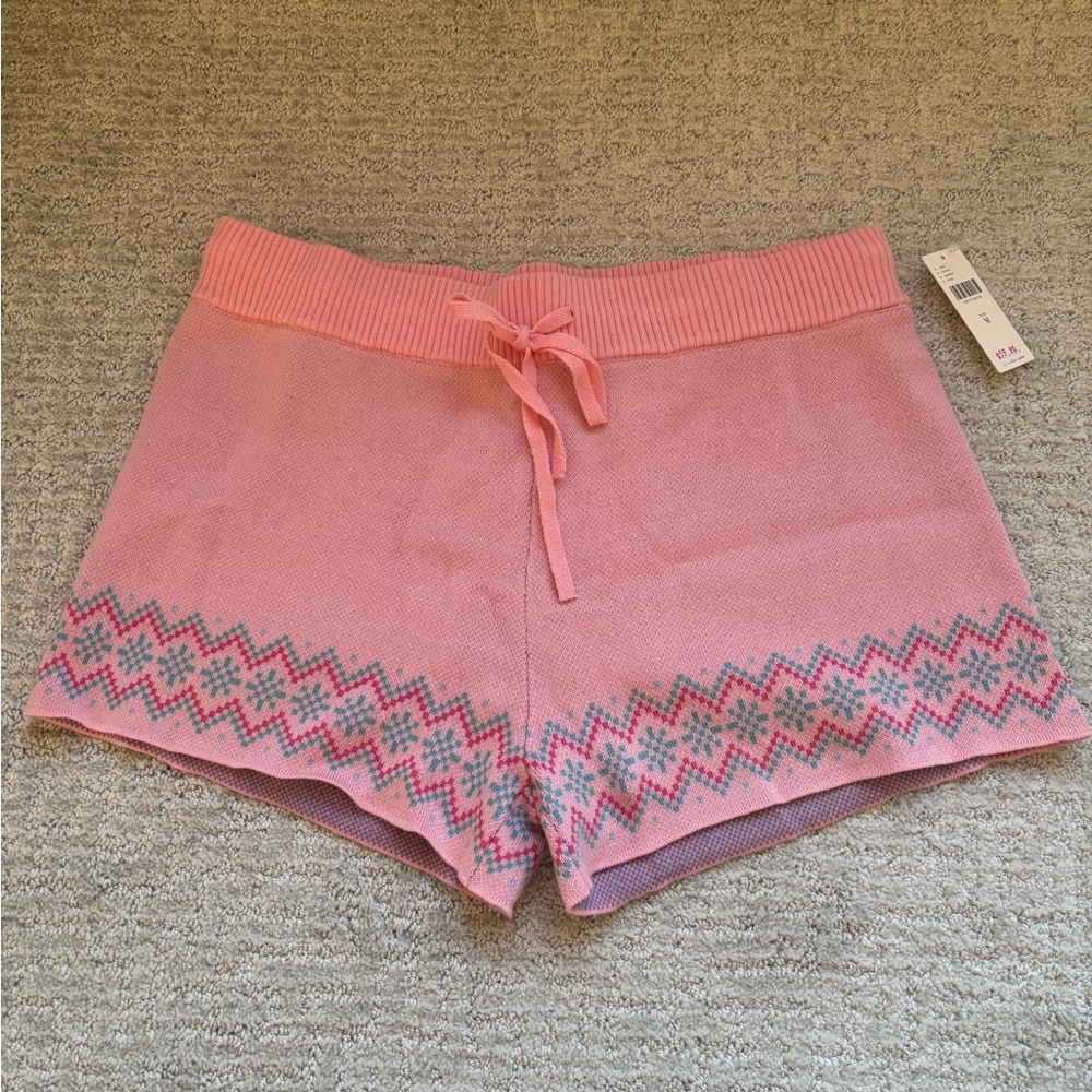 NWT Beach Riot Sweater Shorts with Patterned Hem